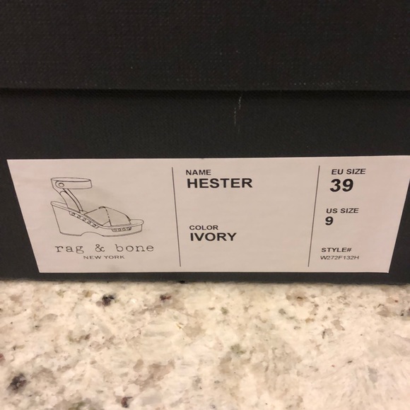 Lightly Worn Rag & Bone Hester Wedge Size 9 - Picture 6 of 6